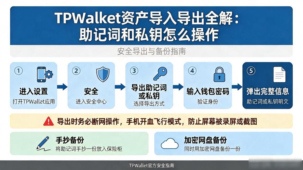 TPWallet资产导入导出全解：助记词和私钥怎么操作