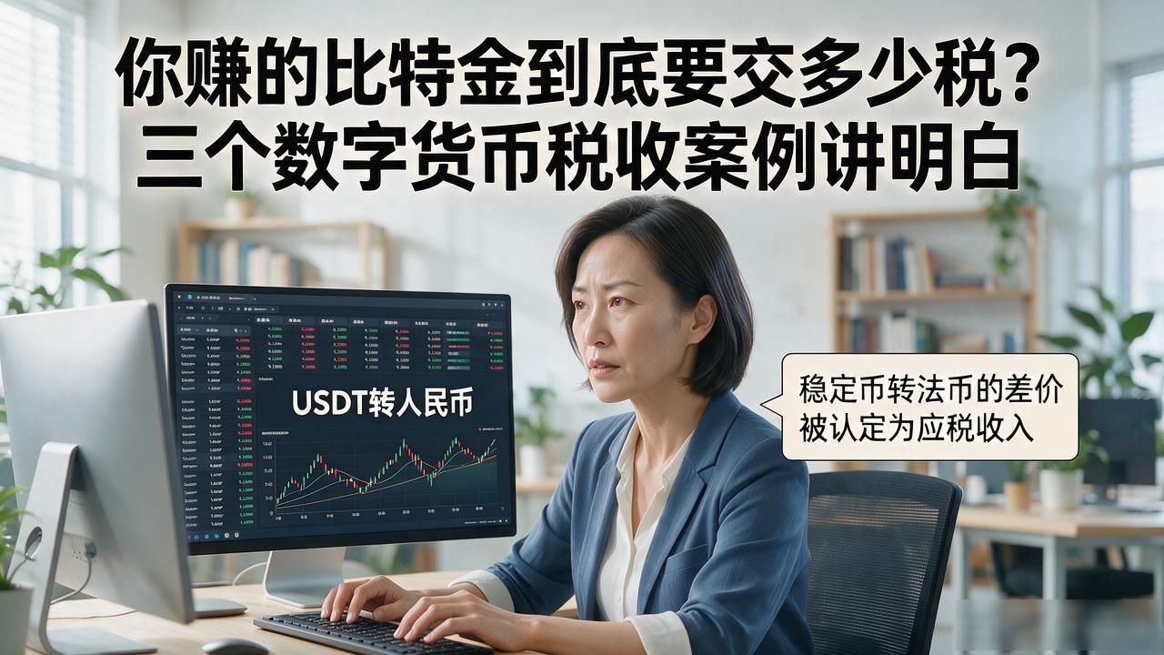 你赚的比特币到底要交多少税？三个数字货币税收案例讲明白