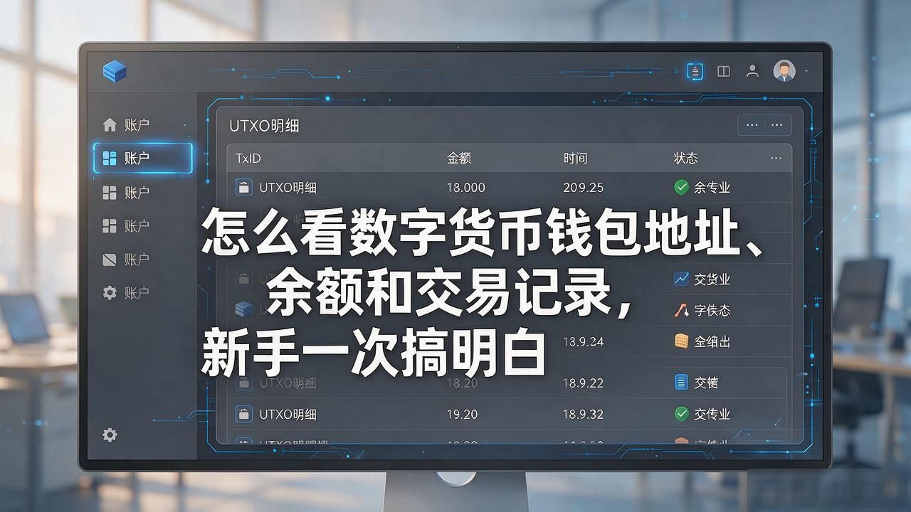 怎么看数字货币钱包地址、余额和交易记录，新手一次搞明白