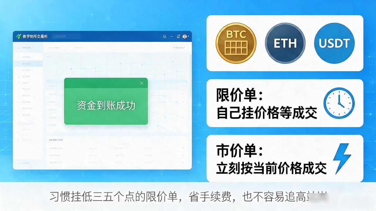 数字货币充值怎么交易？充值、下单、出金三步走通，新手别搞错