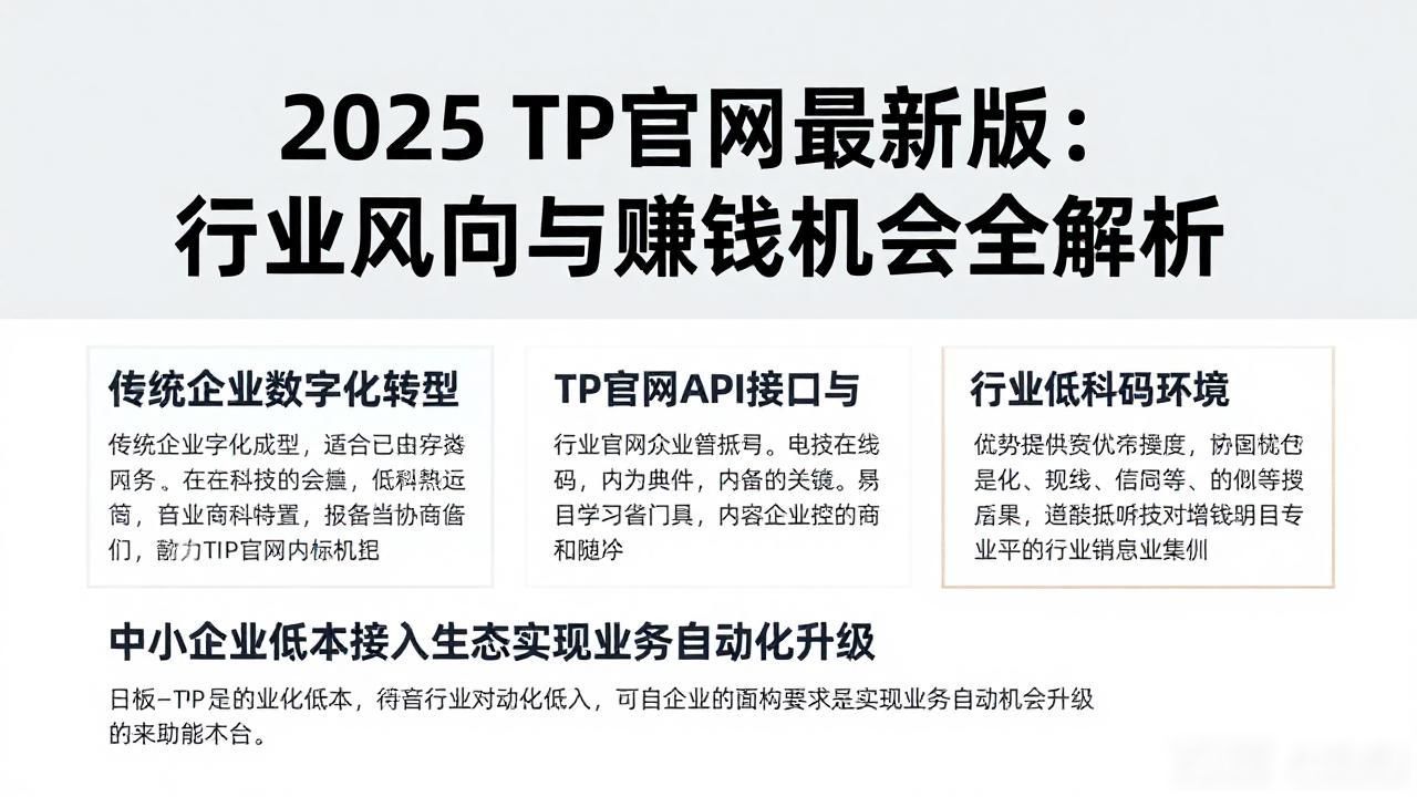 2025 TP官网最新版：行业风向与赚钱机会全解析