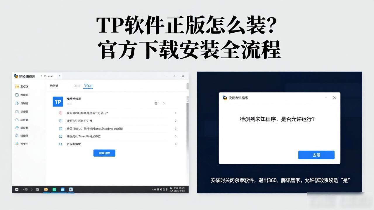TP软件正版怎么装?官方下载安装全流程